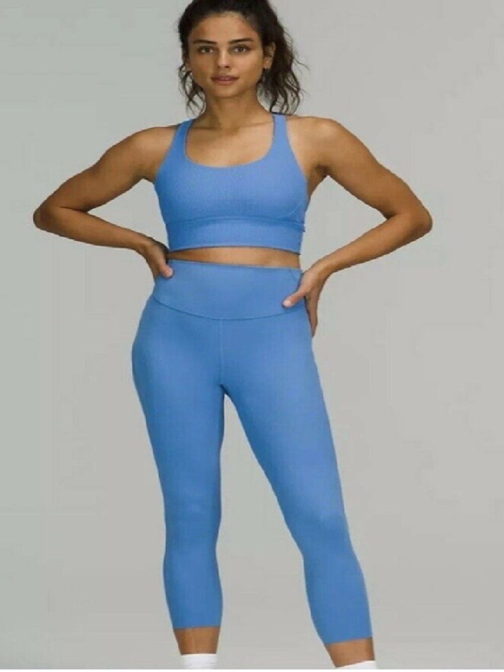 Lululemon Base Pace HR Crop 23" Blue Nile BNIL Sz 12 $88+